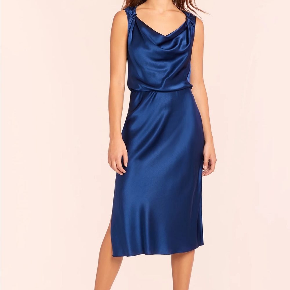 Ellison Cowl Neck Silk Dress